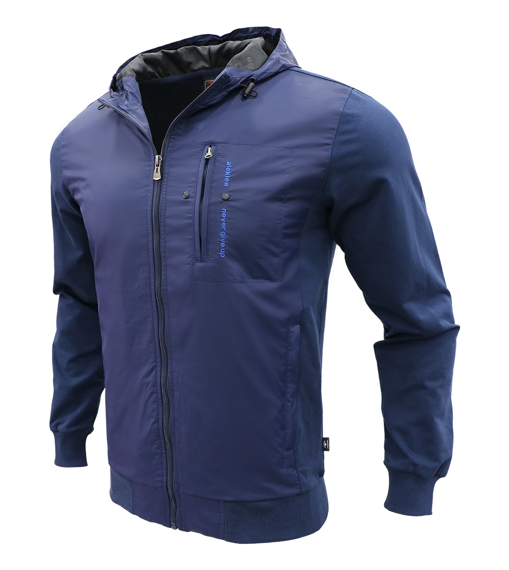 Aleklee men polyester long zipper jackets AL-7808
