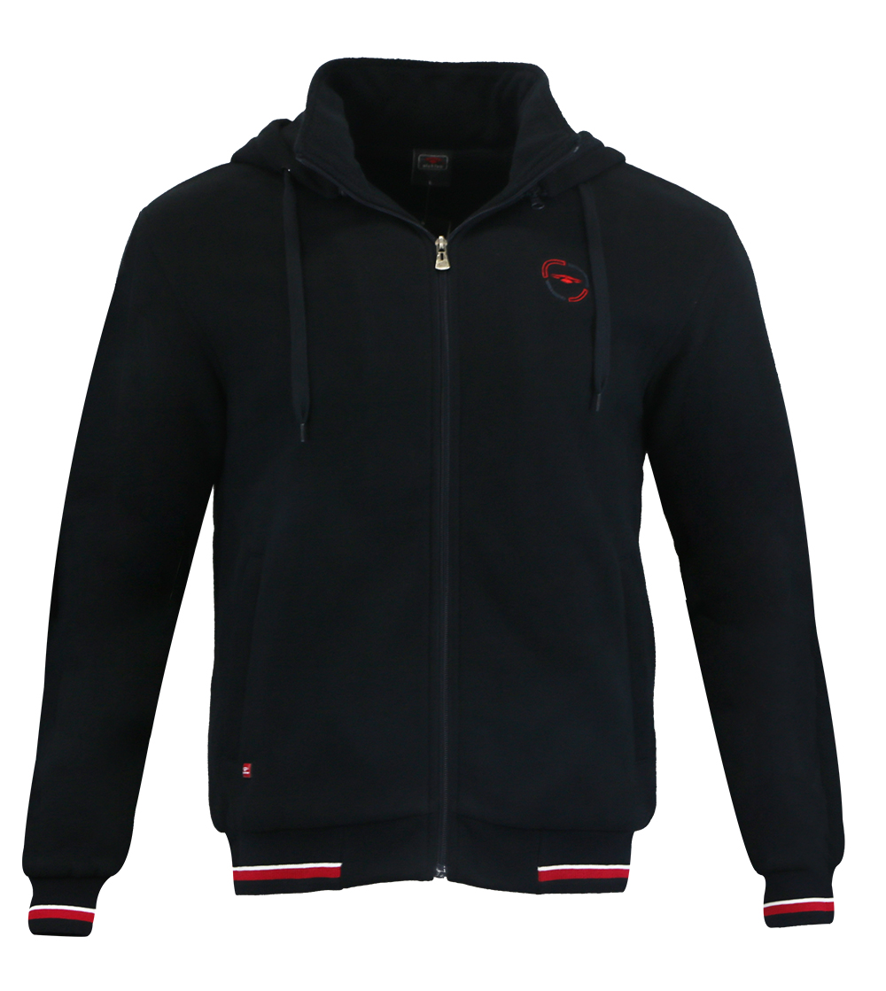 Aleklee casual full zip hoodie with logo embroidery AL-1534