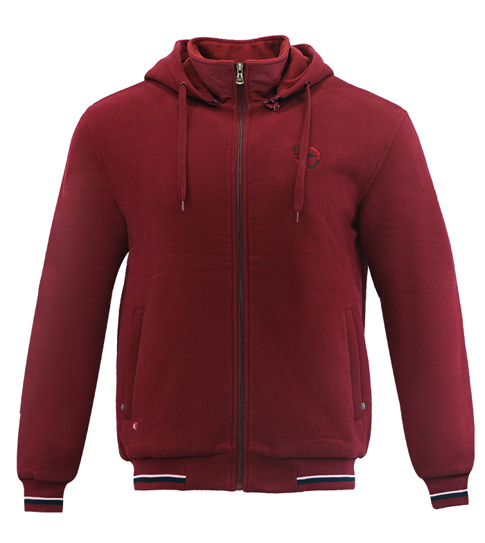 Aleklee casual full zip hoodie with logo embroidery AL-1534