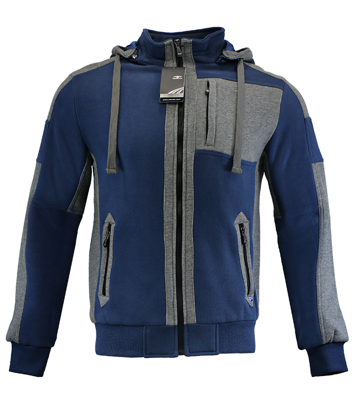 Aleklee men color block long zipper hoodies sweatshirts AK-4096