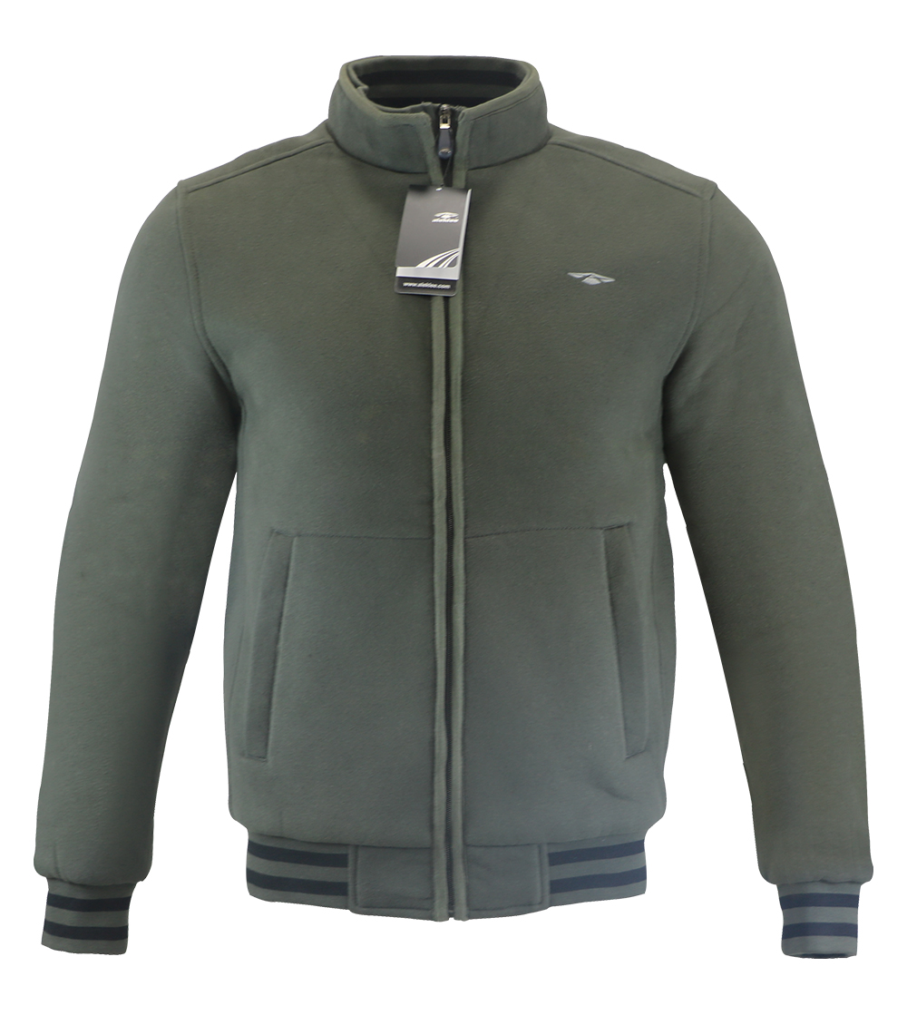 Aleklee men cotton polyester army Green zipper hoodies sweatshirts  AK-4104