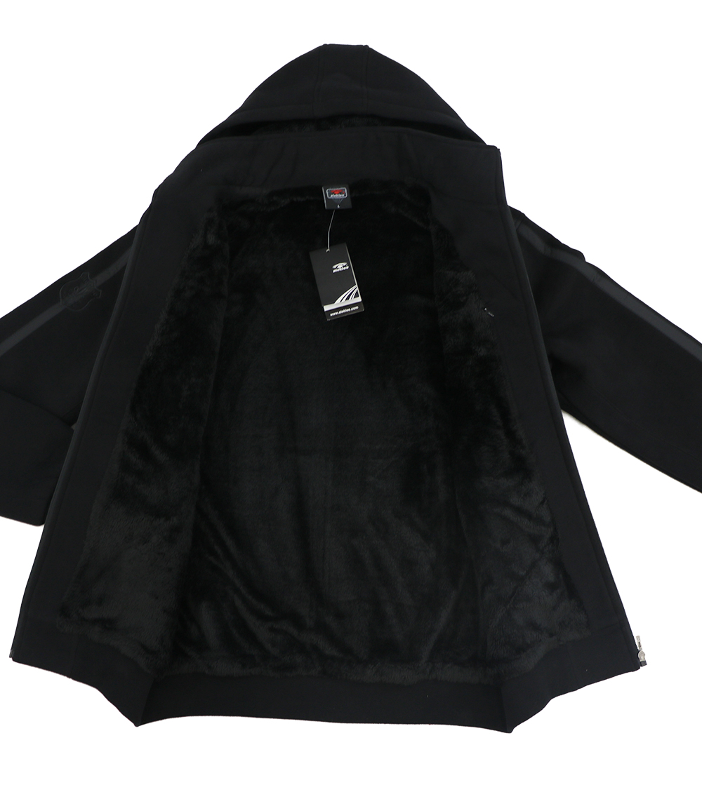 Aleklee black hooded jacket hoodie AL-1538