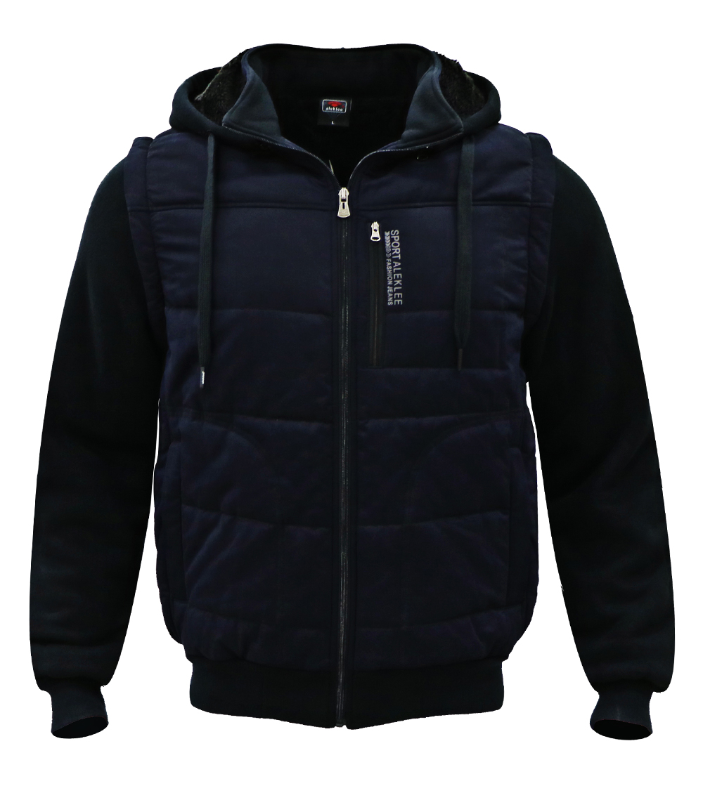 Aleklee plus size chest pocket fleece jacket AL-1856