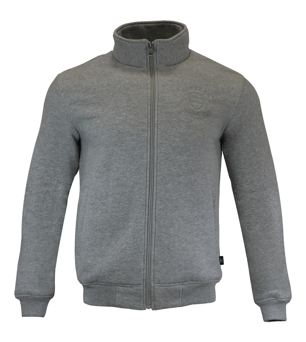 Aleklee embroideried logo gray hoodie AL-2073