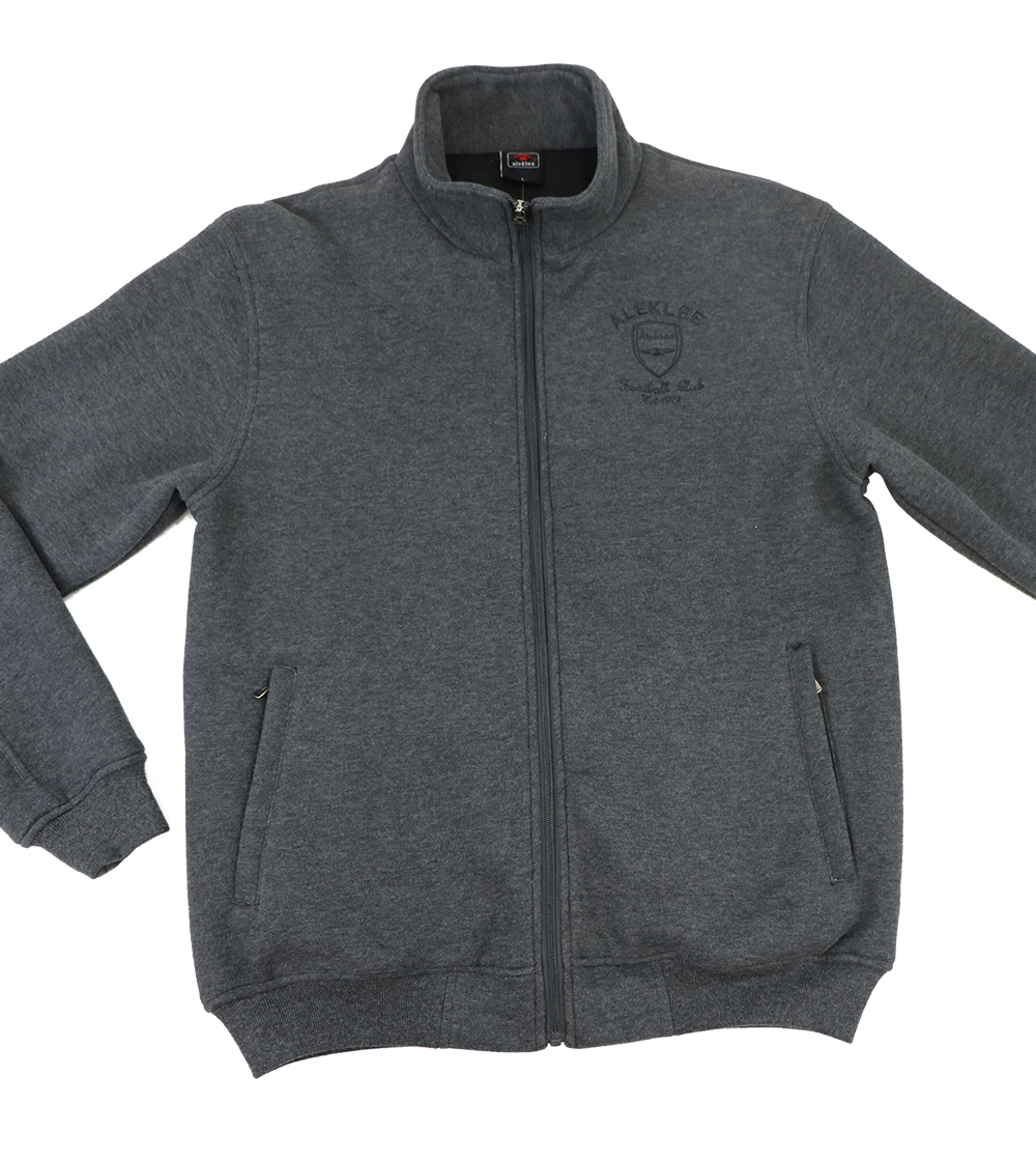 Aleklee embroideried logo gray hoodie AL-2073