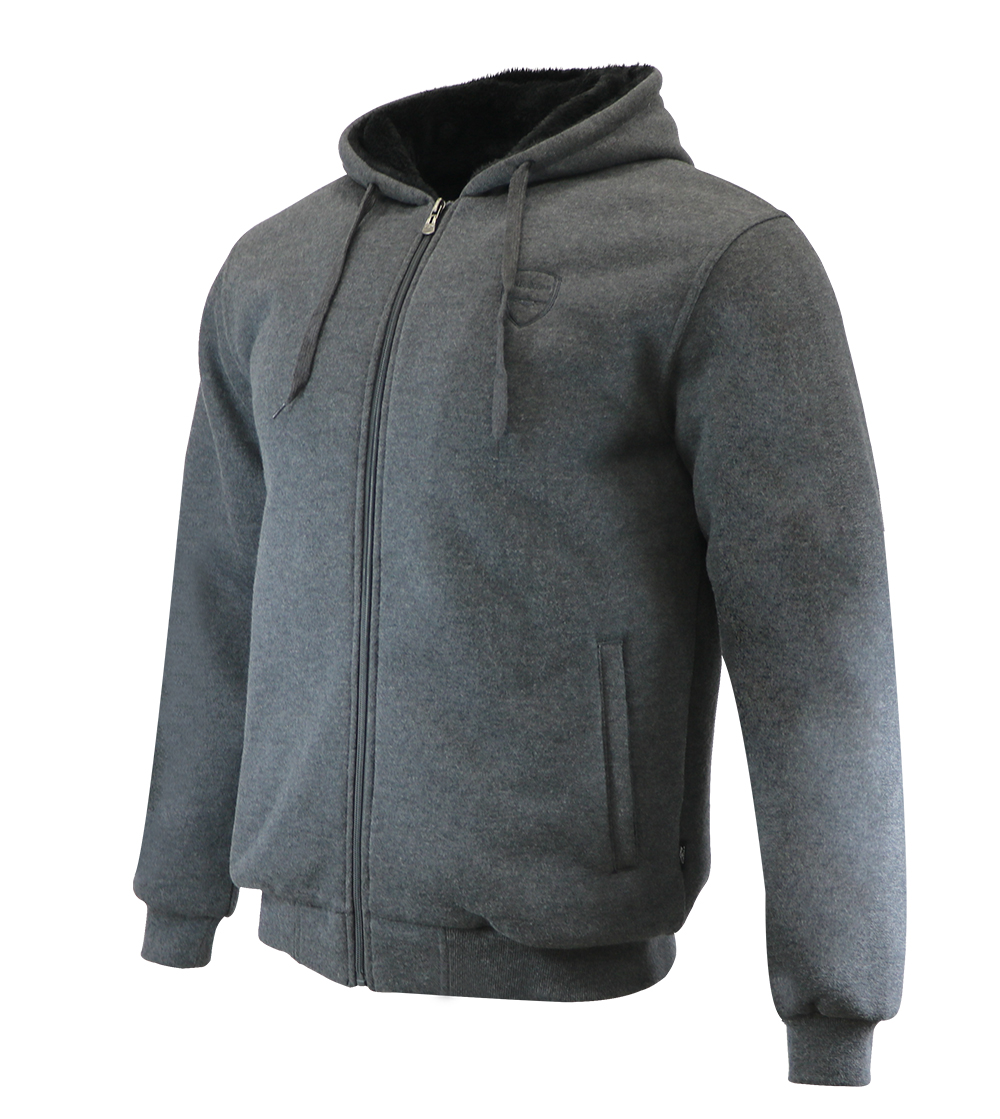 Aleklee gray hooded logo hoodie AL-2074
