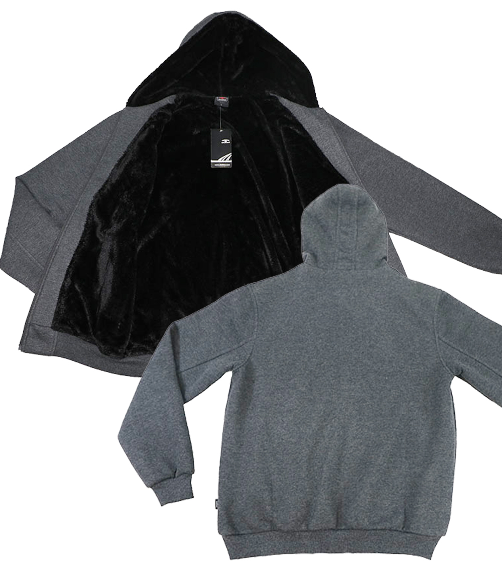 Aleklee gray hooded logo hoodie AL-2074