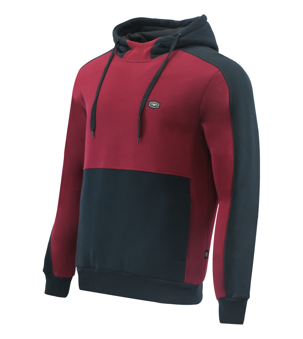 Aleklee red and black two tone hoodie AL-2135