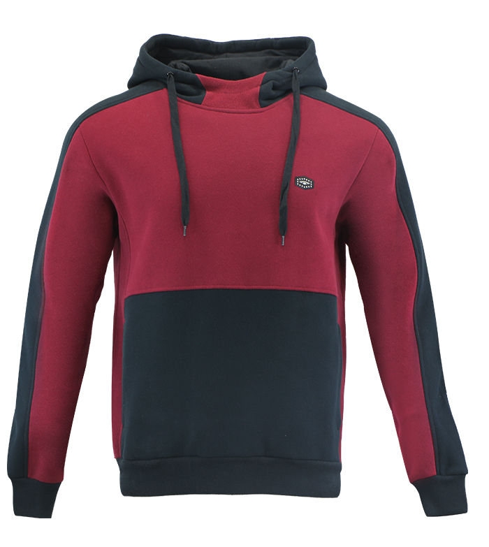 Aleklee red and black two tone hoodie AL-2135