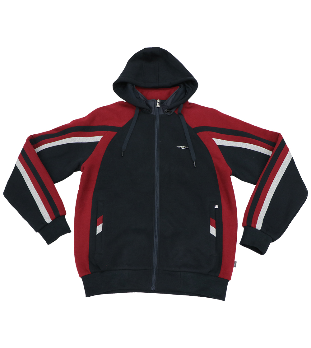 Aleklee stripe sleeve patchwork hoodie AL-1917