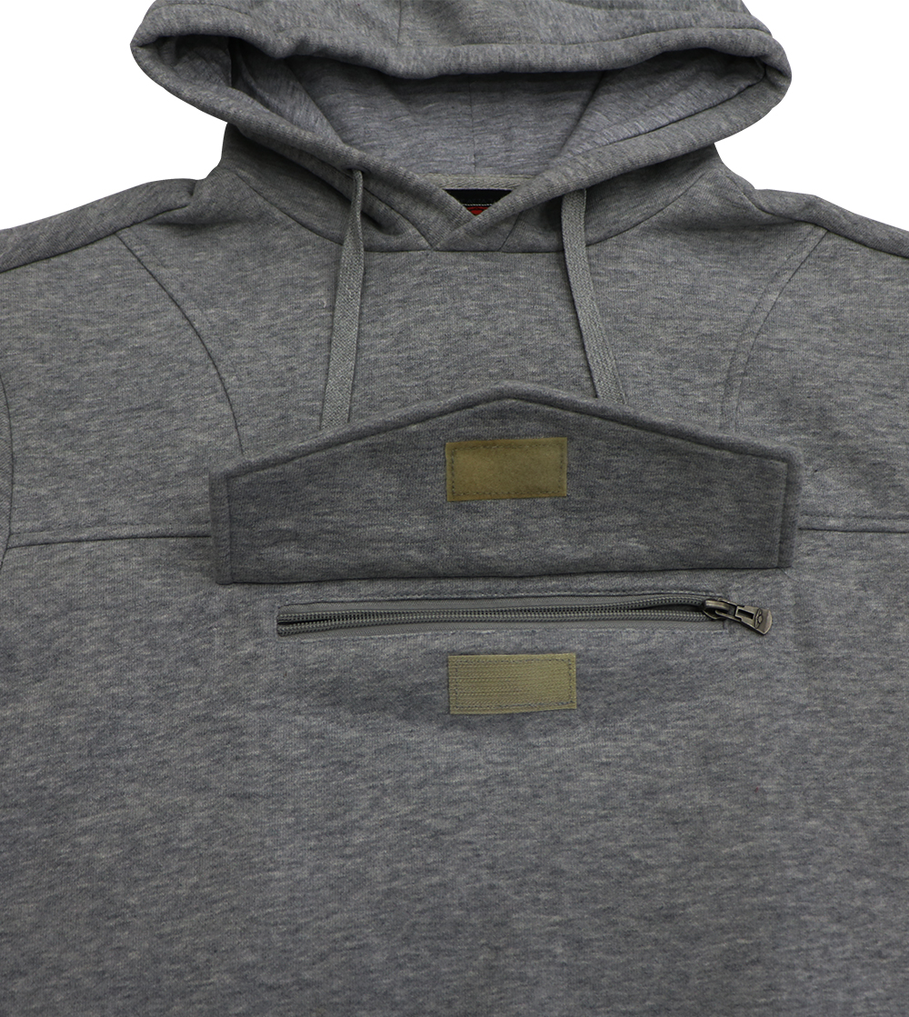 Aleklee gray hooded hoodie AL-120519#