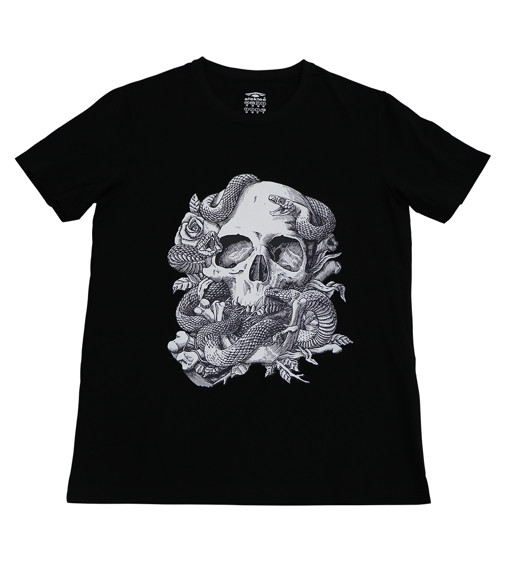 Aleklee skull printed t-shirt SS18-3#
