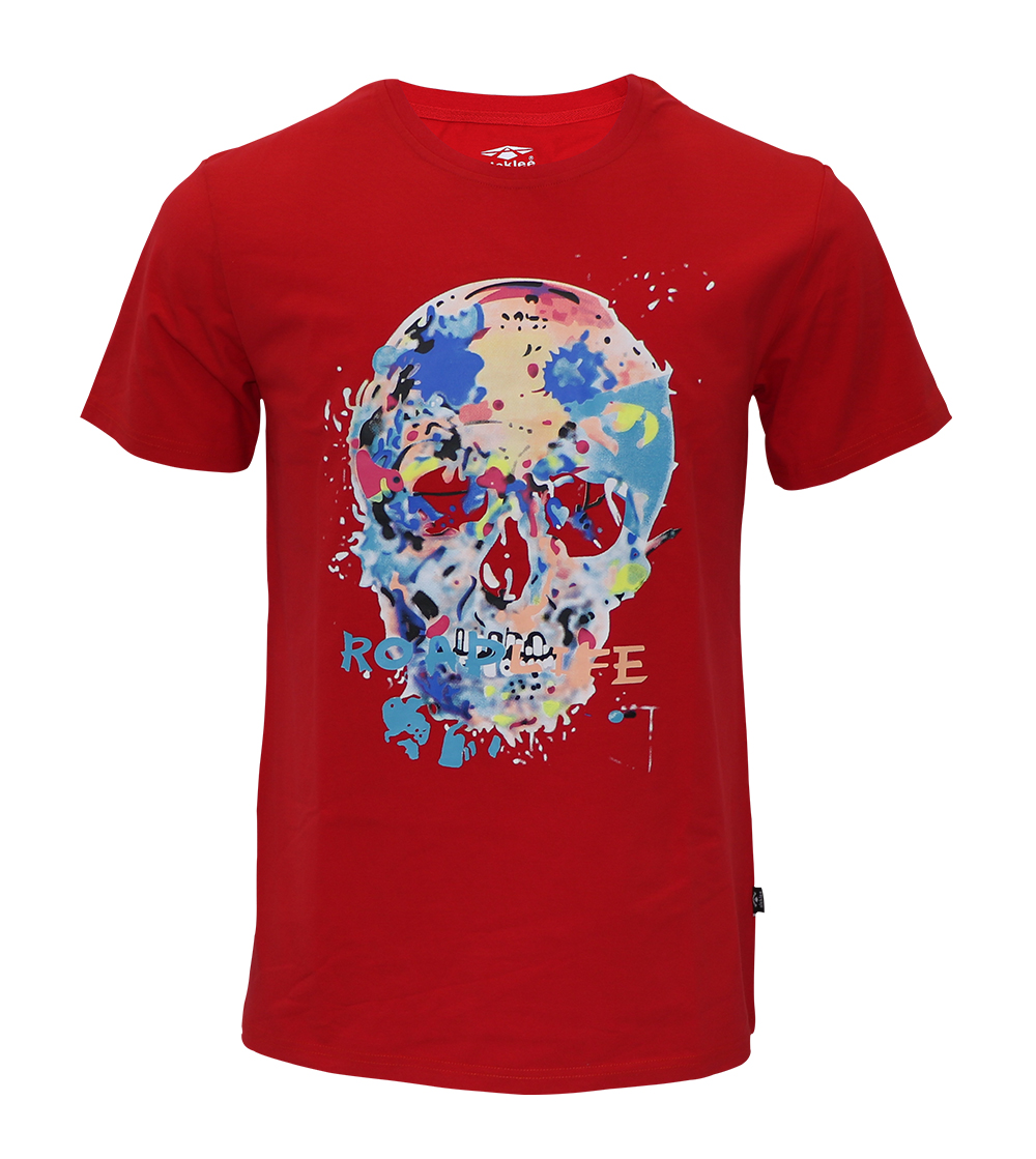 Aleklee multicolor skull printed t-shirt SS18-4#