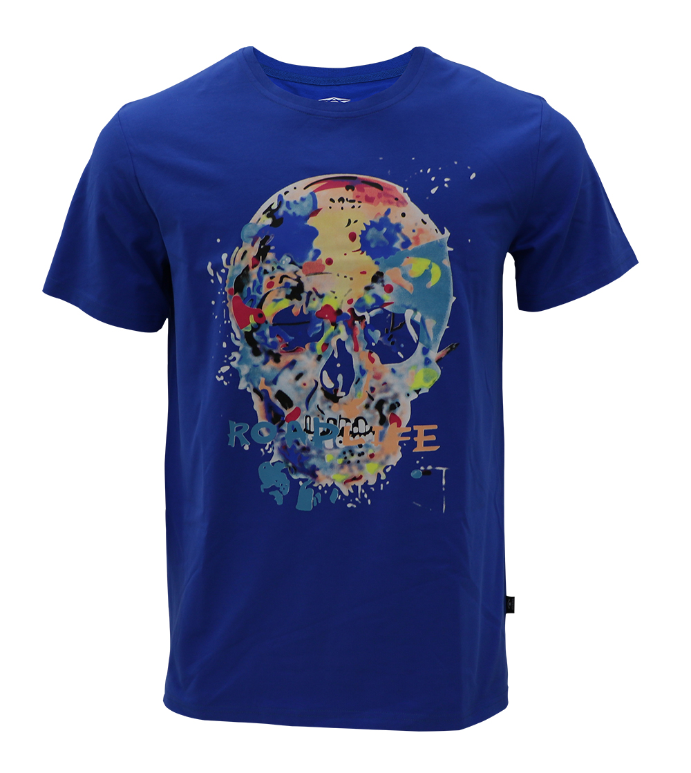 Aleklee multicolor skull printed t-shirt SS18-4#