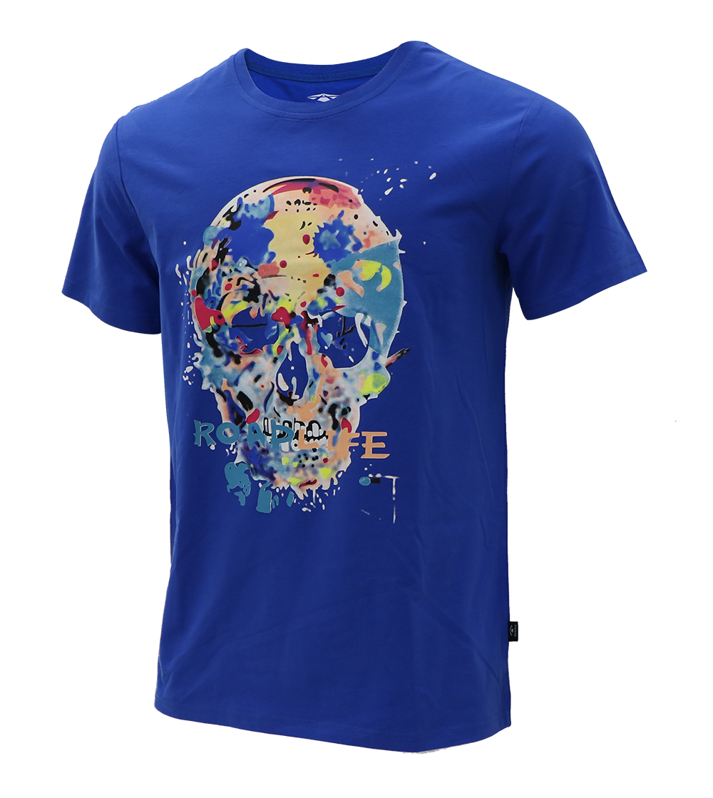 Aleklee multicolor skull printed t-shirt SS18-4#