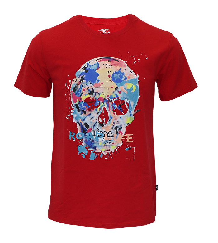 Aleklee multicolor skull printed t-shirt SS18-4#