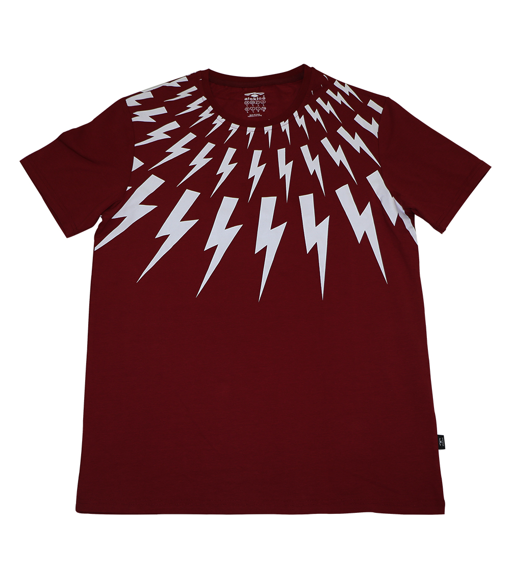 Aleklee pattern printed t-shirt SS18-8#