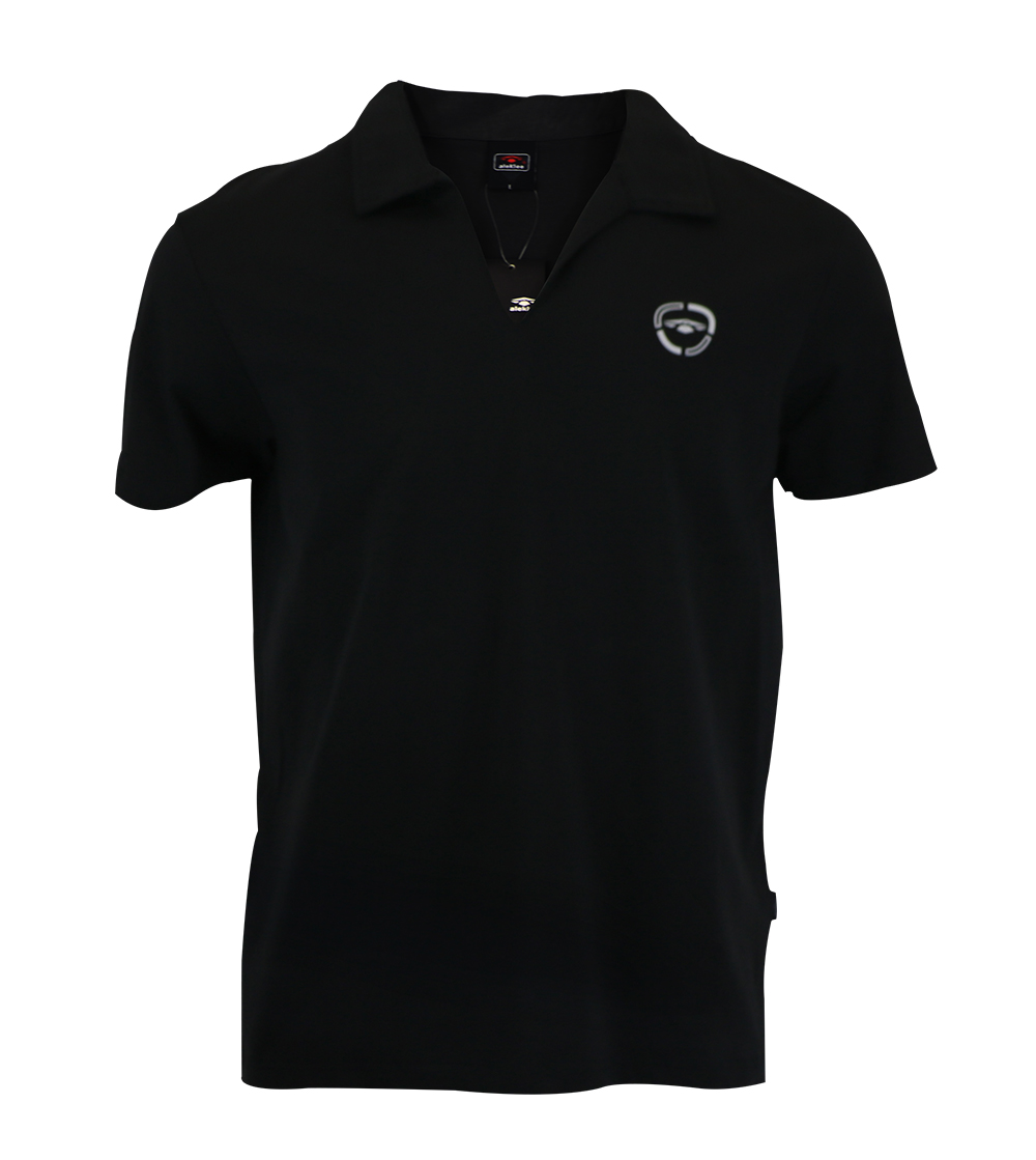 Aleklee loose v-neck polo t-shirt AL-6018#