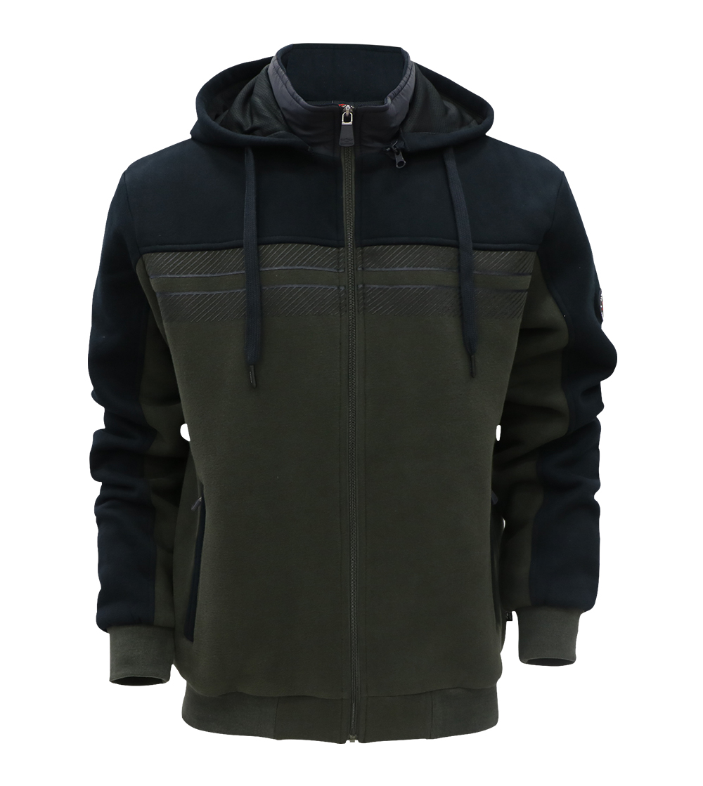 Aleklee two block pannel hoodie jacket AL-7832#