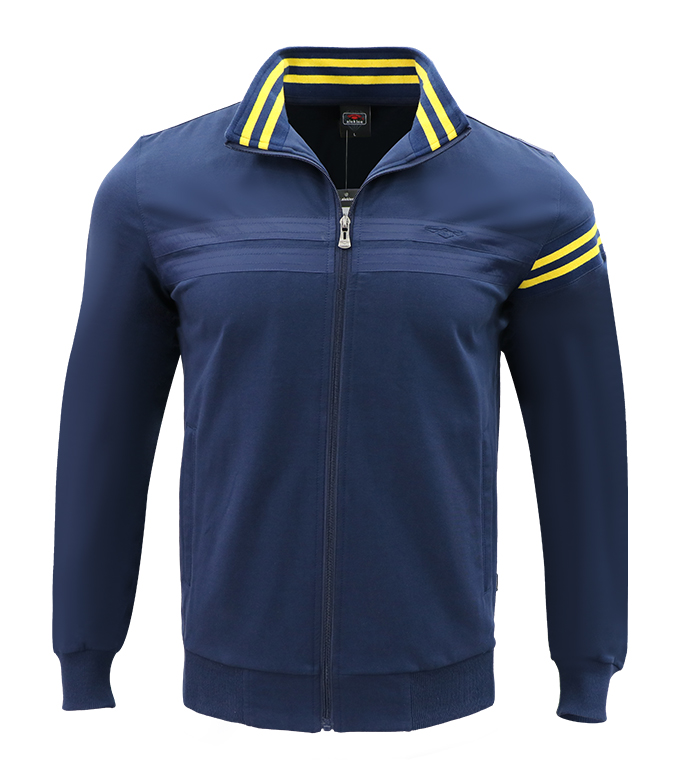 Aleklee Full zip stripe sleeve hoodie sweatshirt AL-7818#