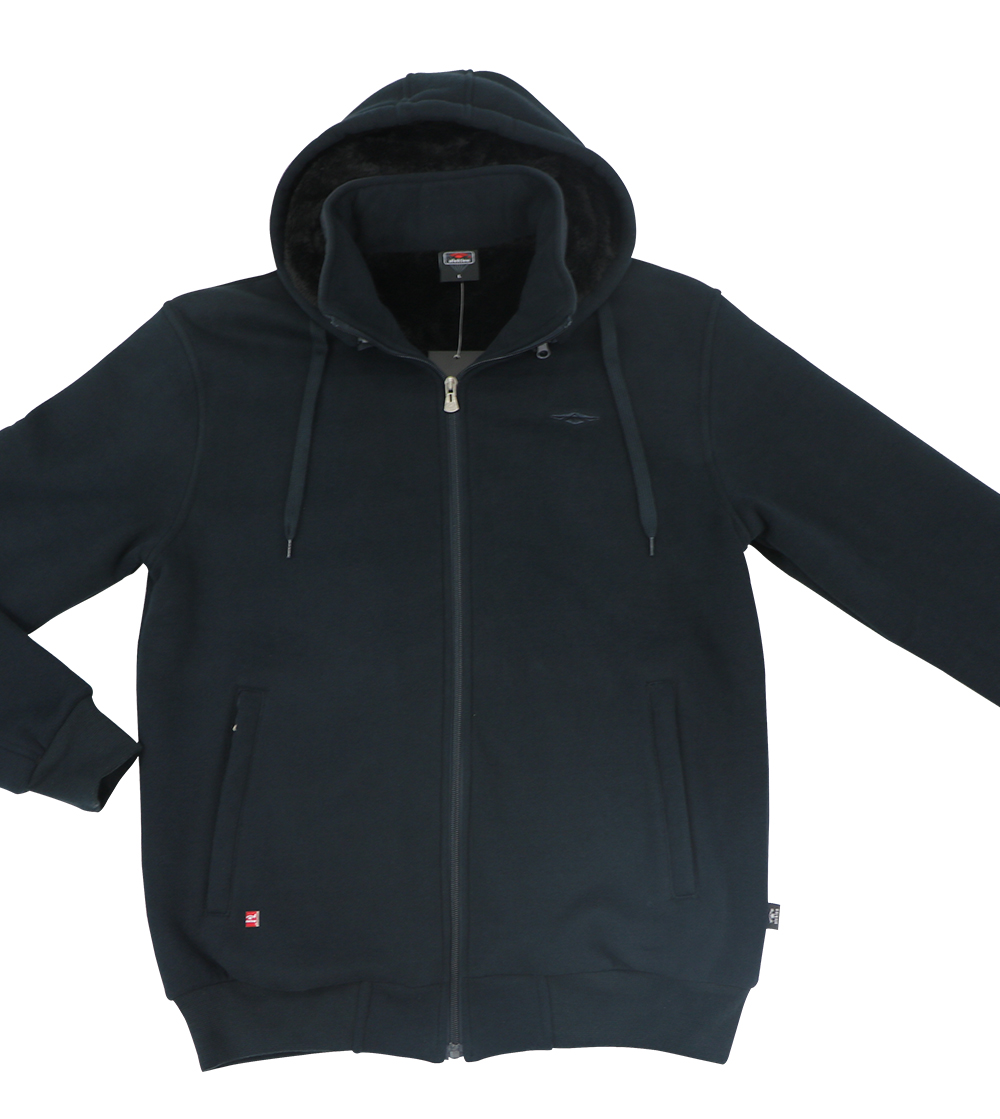 Aleklee plain black hoodie jacket AL-1457#