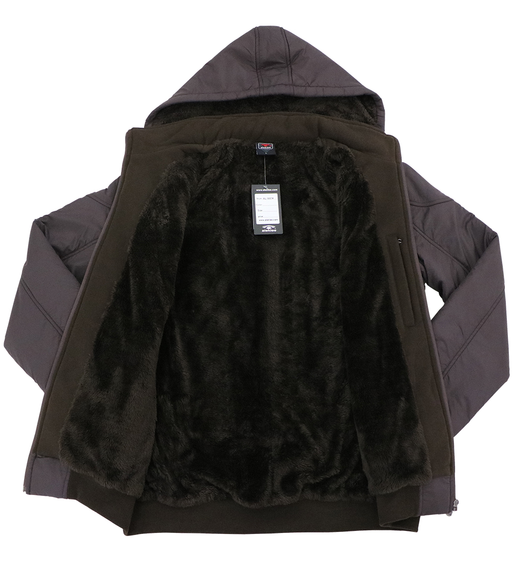 Aleklee fleece factory export polyester hybrid jacket AL-1857#