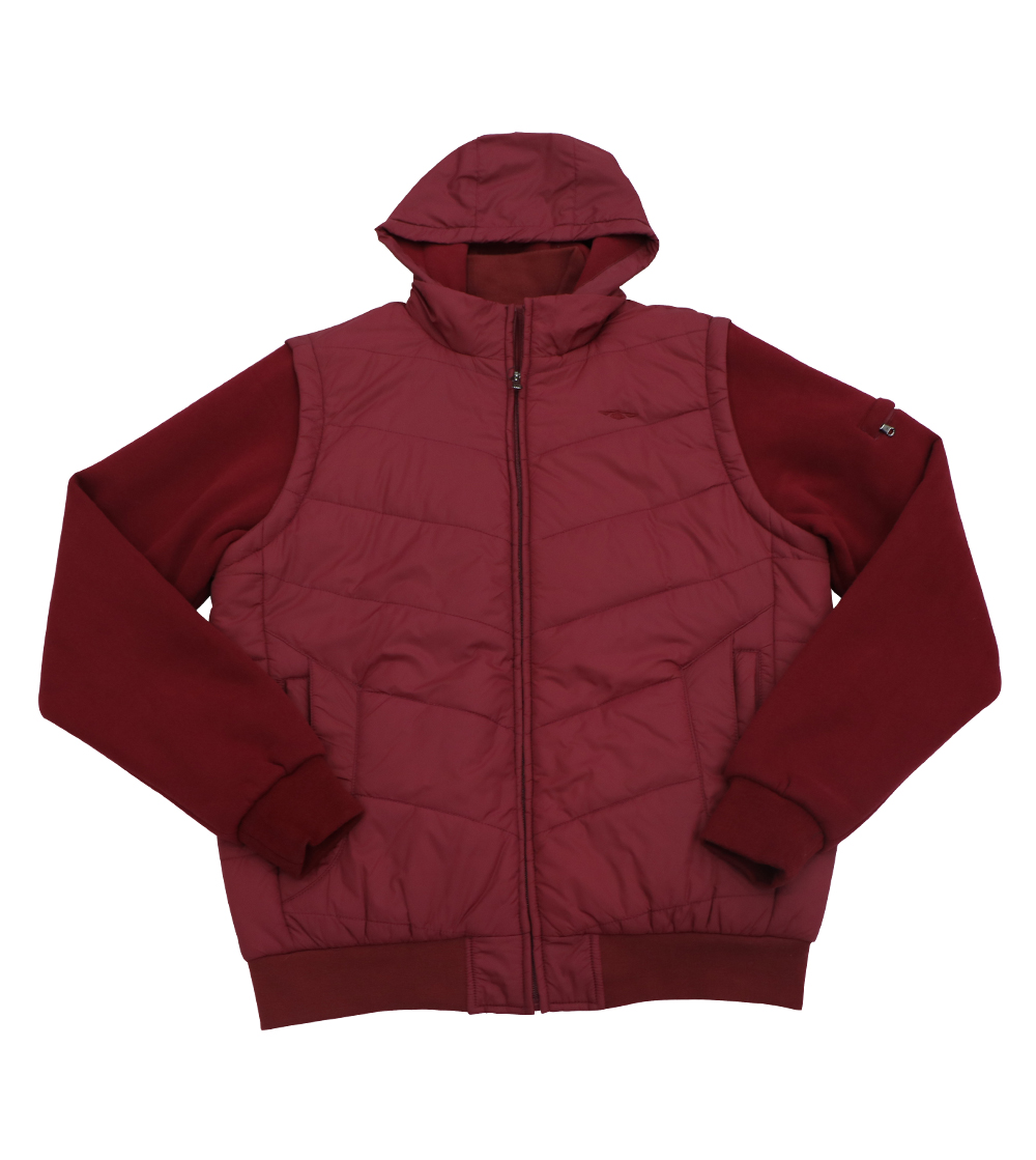 Aleklee quilted cotton-padded hybrid jacket AK-4110#