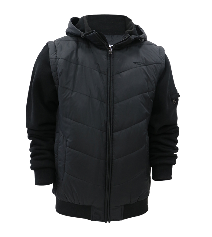 Aleklee quilted cotton-padded hybrid jacket AK-4110#