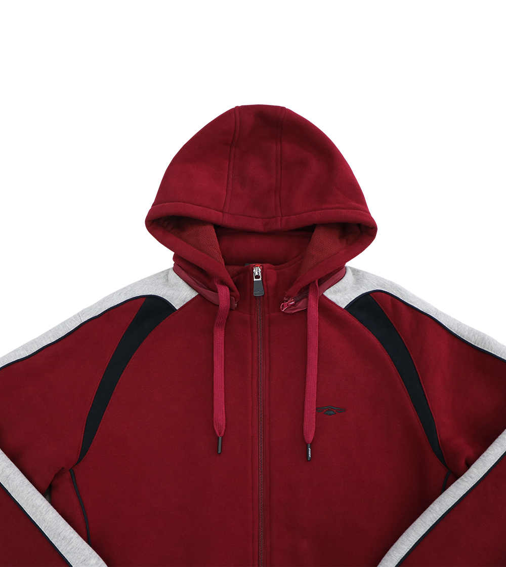 Aleklee sleeve patchwprked hoodie jacket AL-7836#